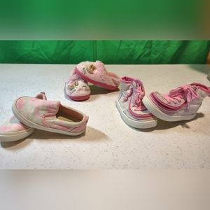 3 PAIR SLIP-ON TODDLER SHOES